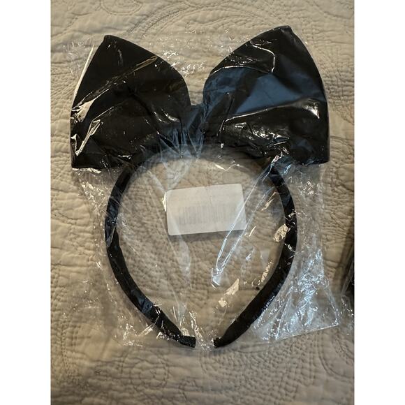 NWT Women's Girls Black Big Bow Headband Cosplay Costume Party Hair Accessory - Picture 4 of 4